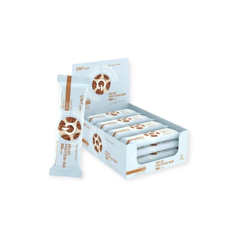 QNT - BOX 12 BARRAS DE PROTEINA MILKII PROTEIN BAR COOKIES 60GRS - QNT