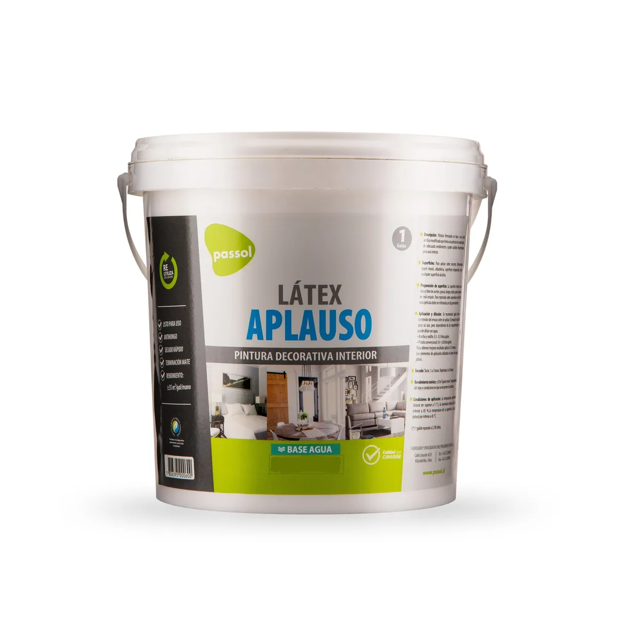 PASSOL - Látex color Amarillo mate 1 gl
