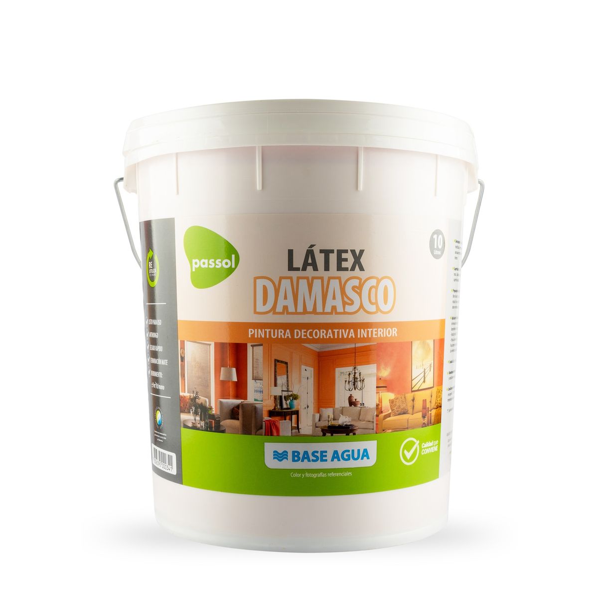 PASSOL - Látex color Damasco mate 10 lts.