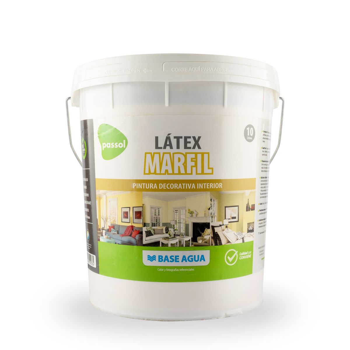 PASSOL - Látex color Marfil mate 10 lts.