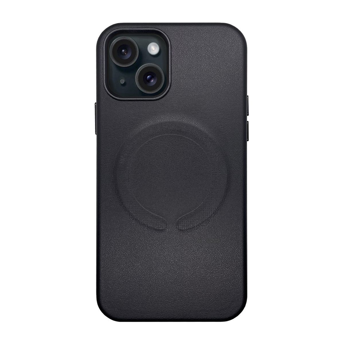 KBOD - Carcasa Antigolpes de Cuero Magnetic Para iPhone 15 Negro