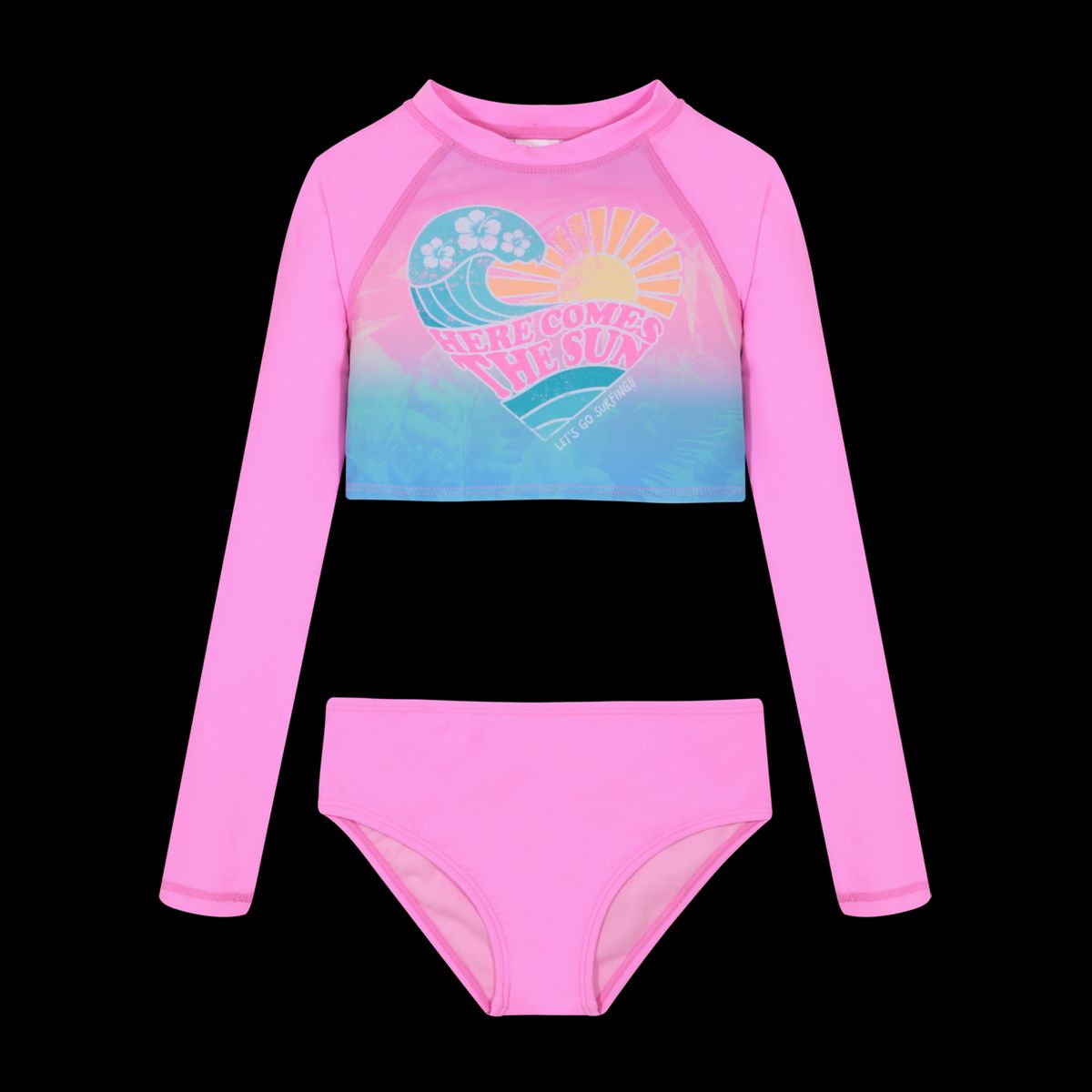 H2O WEAR - Traje de Baño Niña Tankini Crop Top UV50 H2O Wear Fucsia - Fucsia