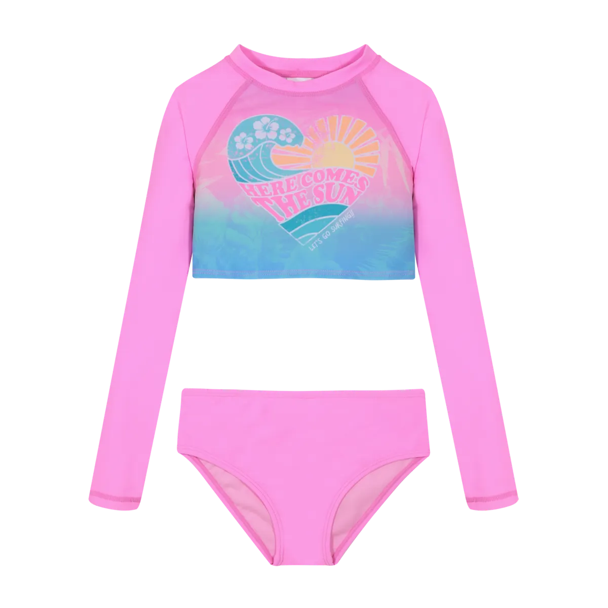 H2O WEAR - Traje de Baño Niña Tankini Crop Top UV50 H2O Wear Fucsia - Fucsia