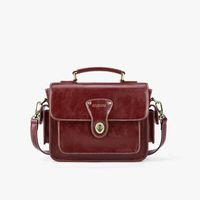 Bolso Mensajero Alison de Cuero Vegano Rojo Angola