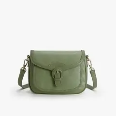 ECOSUSI - Cartera Bandolera Evelina de Papel Lavable Ecológico Verde Olivo