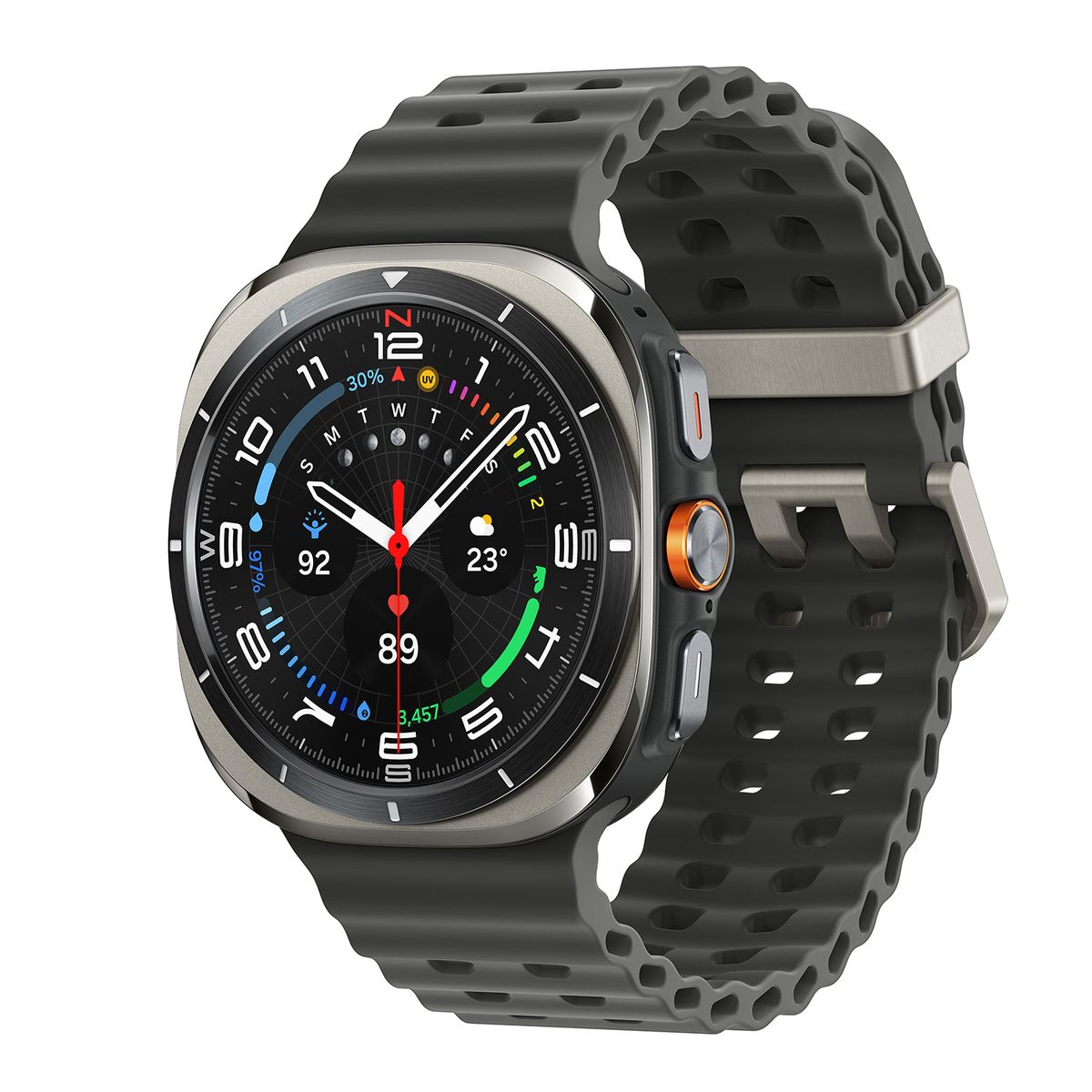 SAMSUNG - Galaxy Watch Ultra (2025) (LTE, 47 mm) Titanium Silver