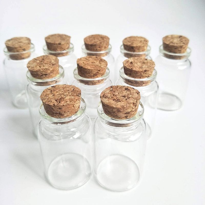 GENERICO - Pack 12 Frascos Pequeños De Vidrio Con Tapa 13x3cm