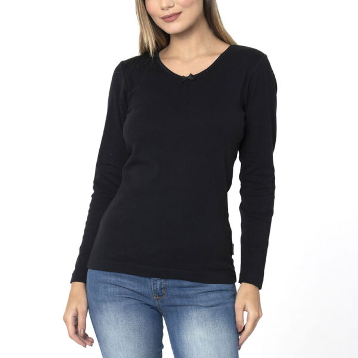 LADY GENNY - Camiseta Rib AlgodónCotton Mujer