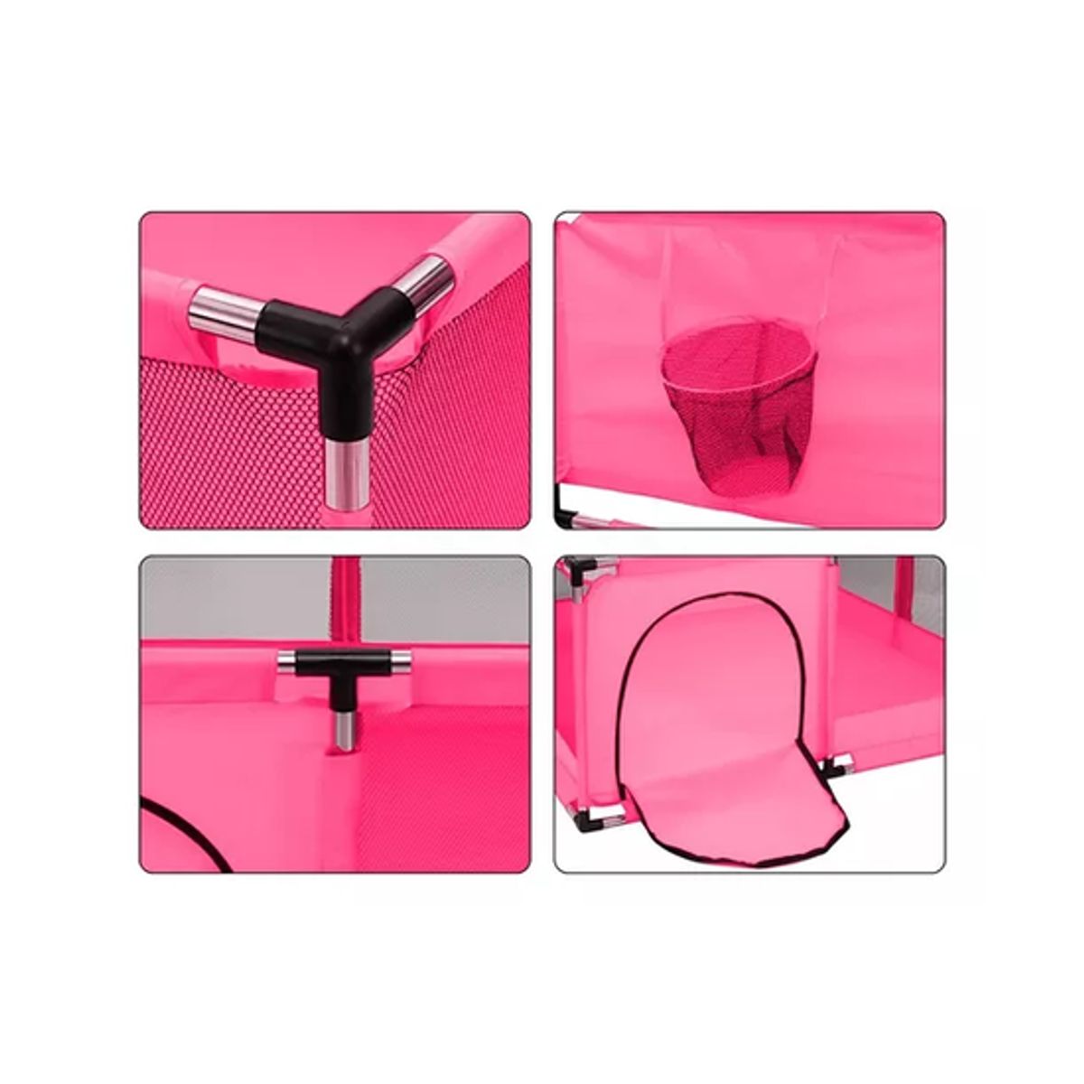 GENERICO - Corralito plegable para bebé corral de seguridad rosado