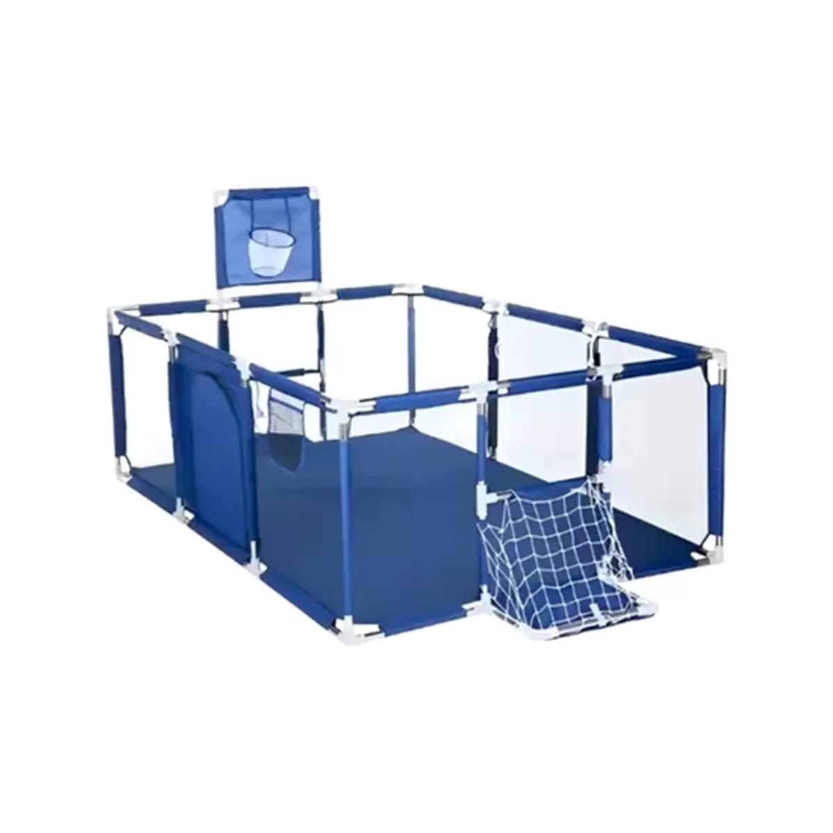 GENERICO - Corral seguridad para bebés caro y portería+pelotas azul
