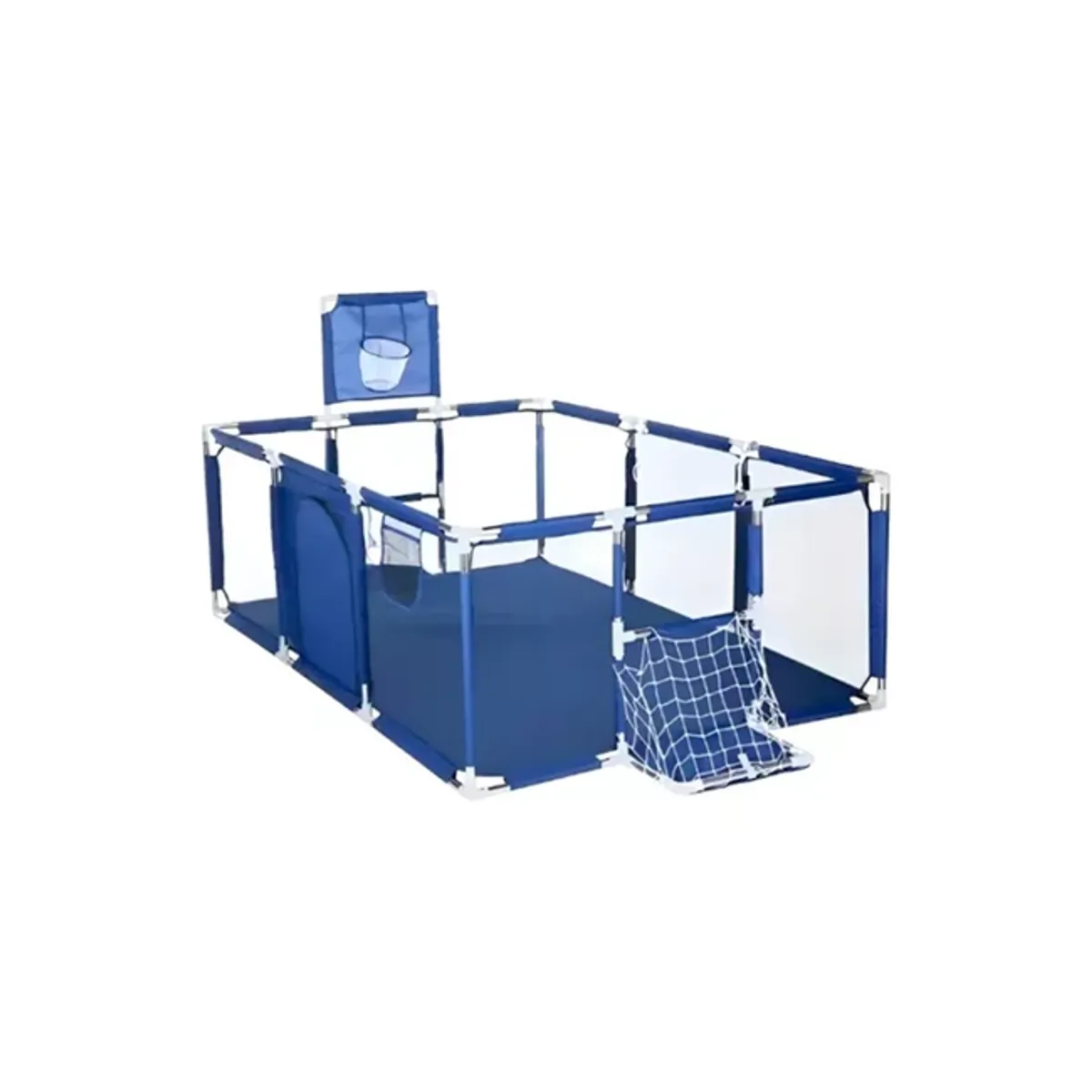 GENERICO - Corral seguridad para bebés caro y portería+pelotas azul