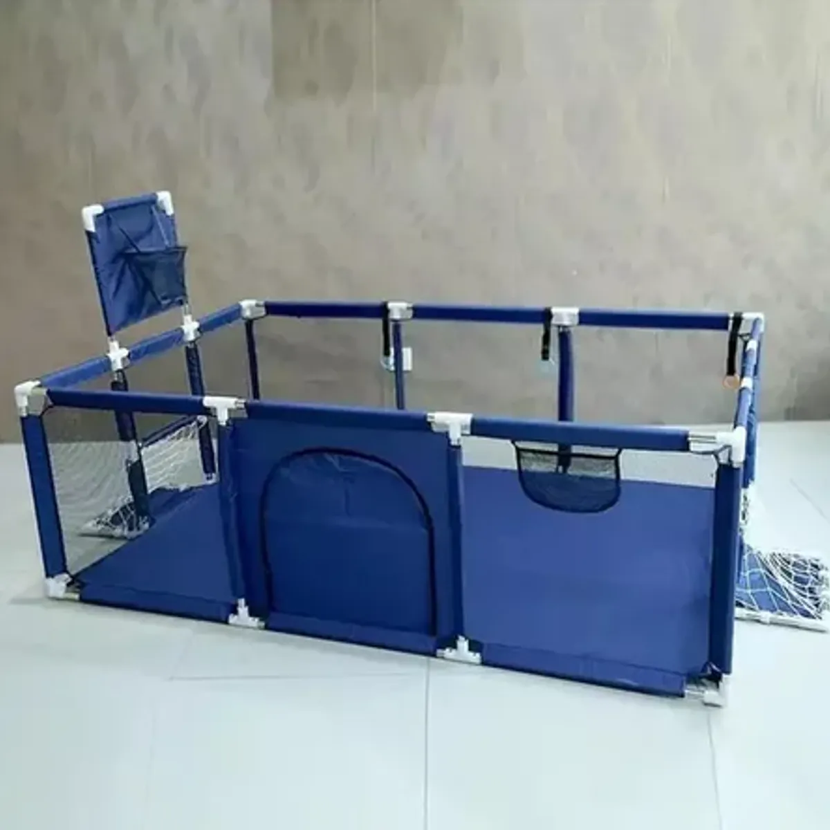 GENERICO - Corral seguridad para bebés caro y portería+pelotas azul