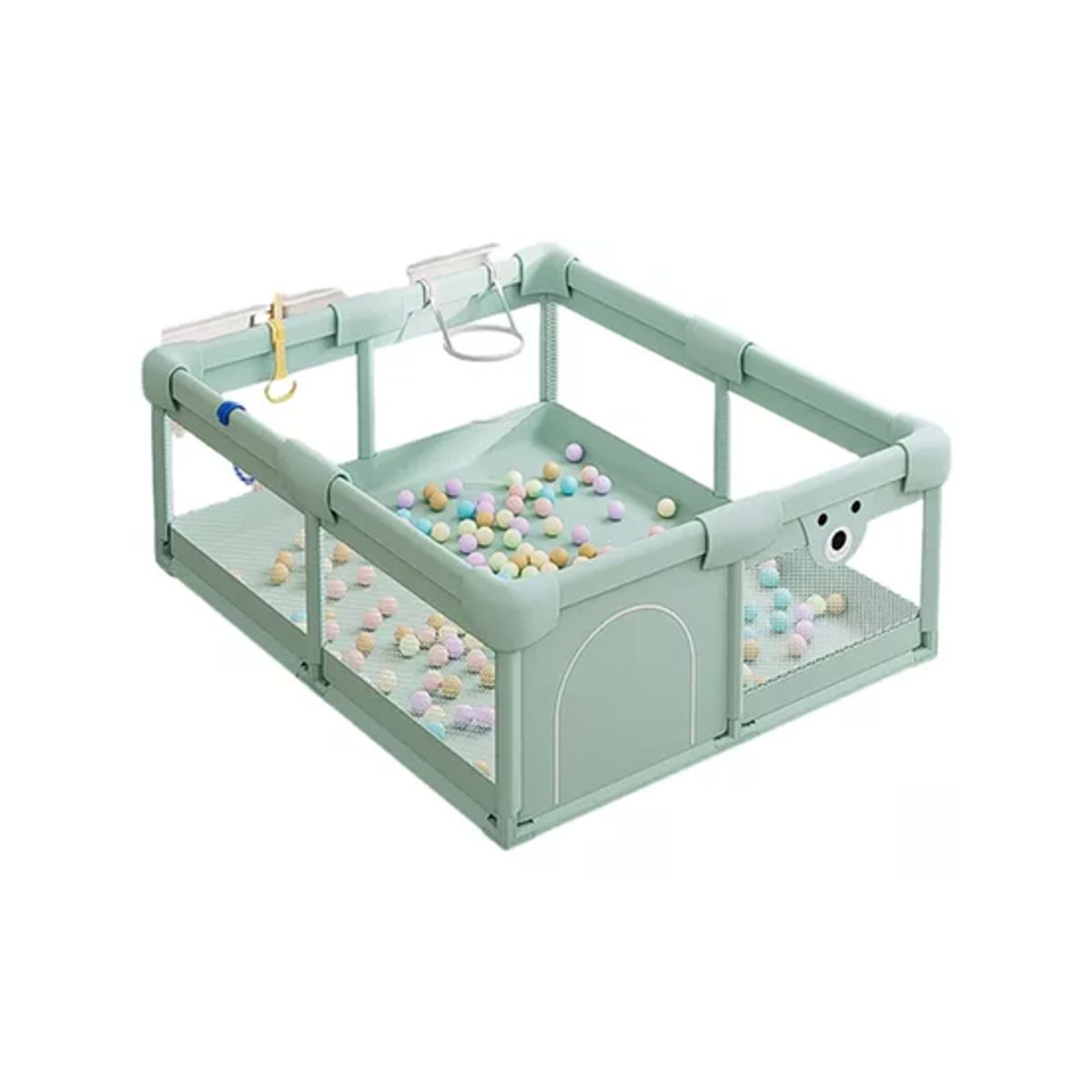 GENERICO - Corral centro de juegos bebé c/accesorios  verde