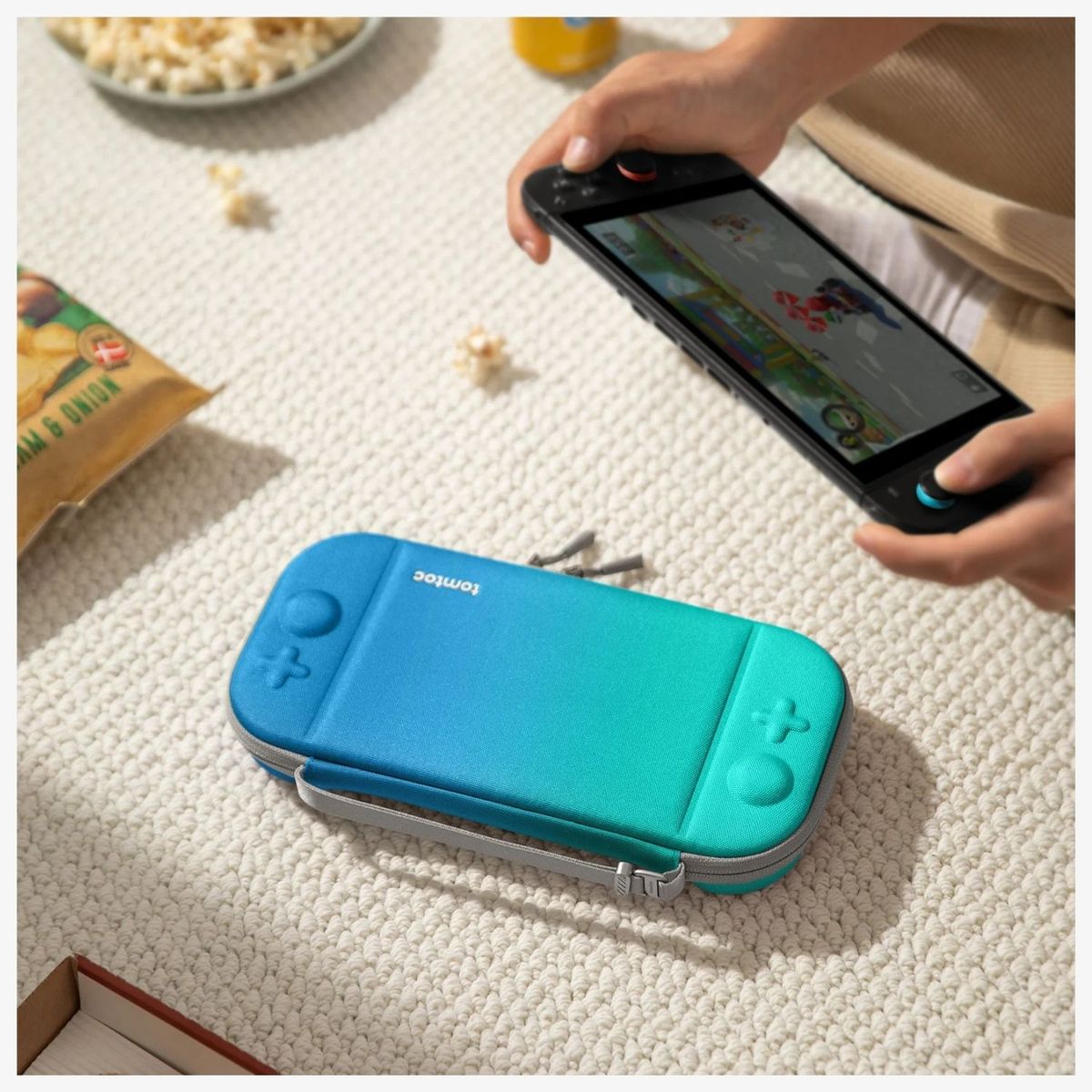 TOMTOC - Tomtoc Funda Rígida FancyCase-G05 para Nintendo Switch 2 Azul Océano