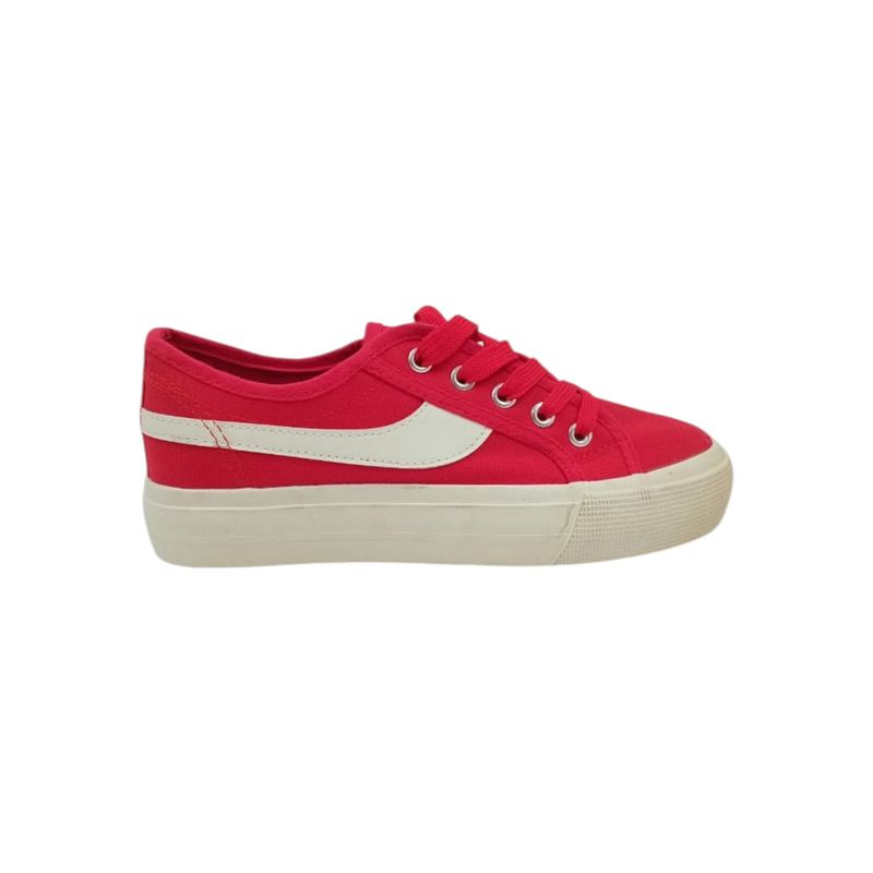 HERIEL - Zapatilla Roja Plataforma Mujer
