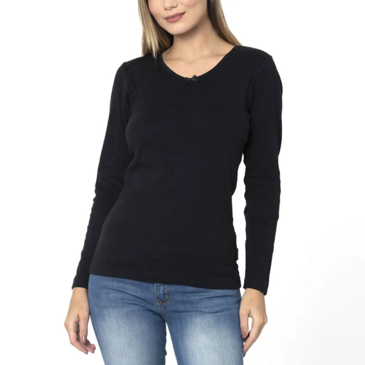 LADY GENNY - Camiseta Rib AlgodónCotton Mujer