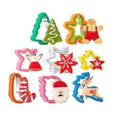 GENERICO - Set X8 Cortadores Galletas Navidad Moldes Galleta Navideñas