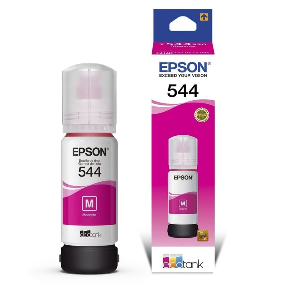 EPSON - Tinta Epson T544 Magenta Original Para EcoTank y Tanques