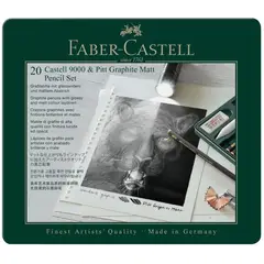 FABER-CASTELL - Lápices Grafito Mate & Castell 9000 20 pzas