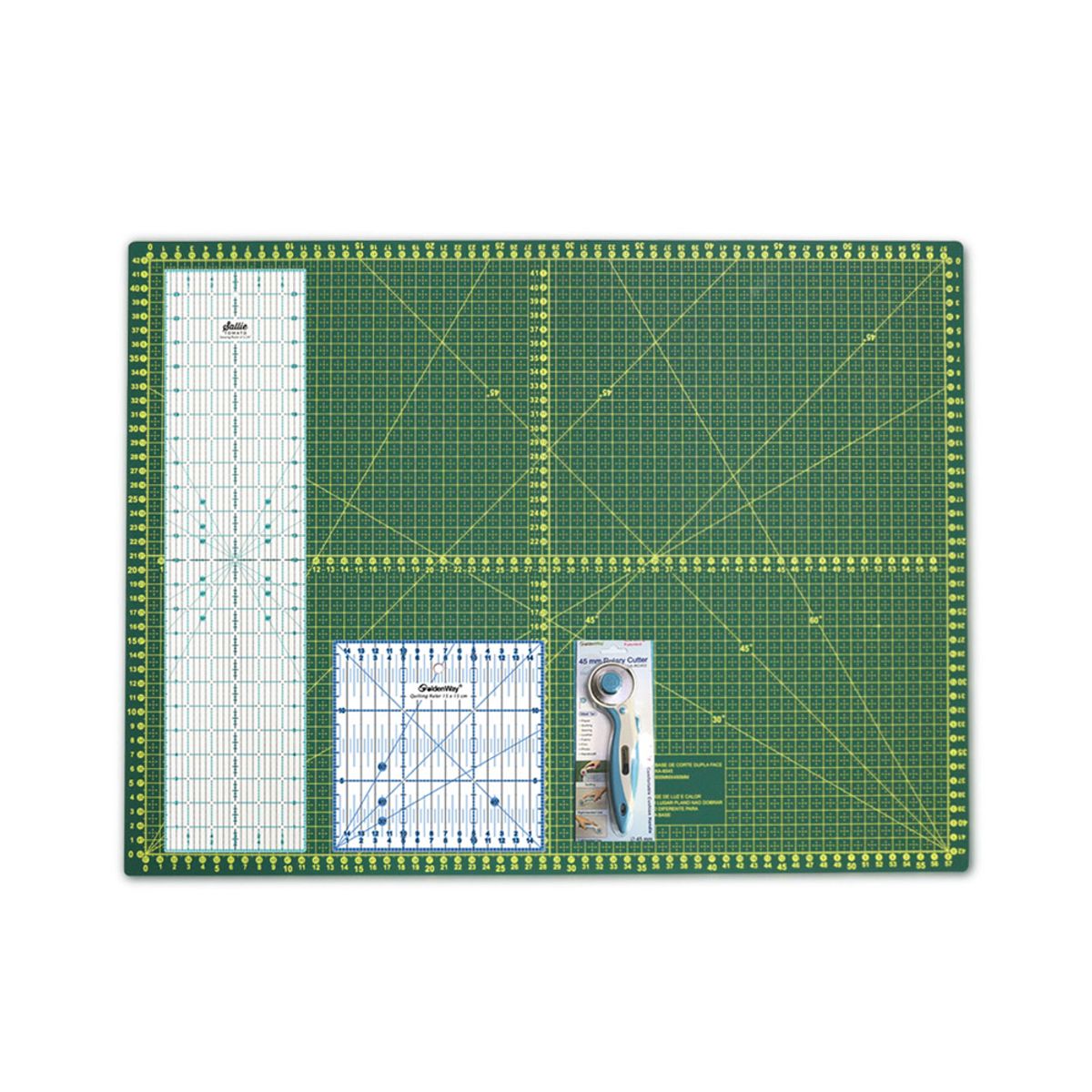 GENERICO - Kit Patchwork Base + reglas antideslizante + cortador
