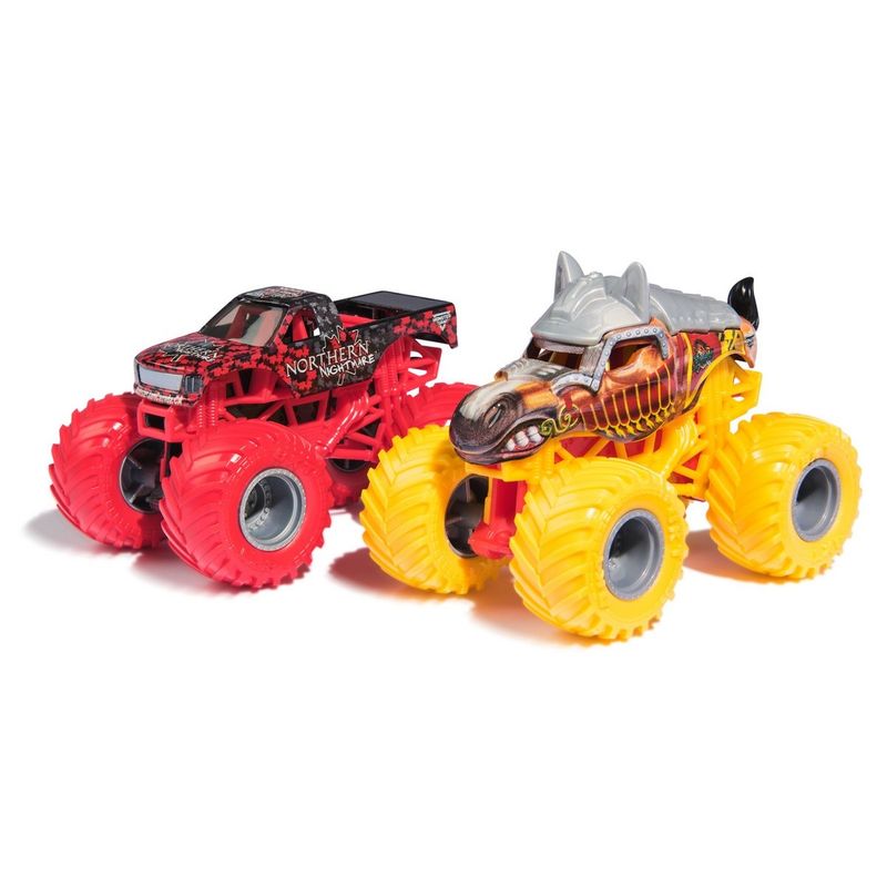 MONSTER JAM - Vehículos Monster Jam 1:64 pack 2 Knightmare y Northern