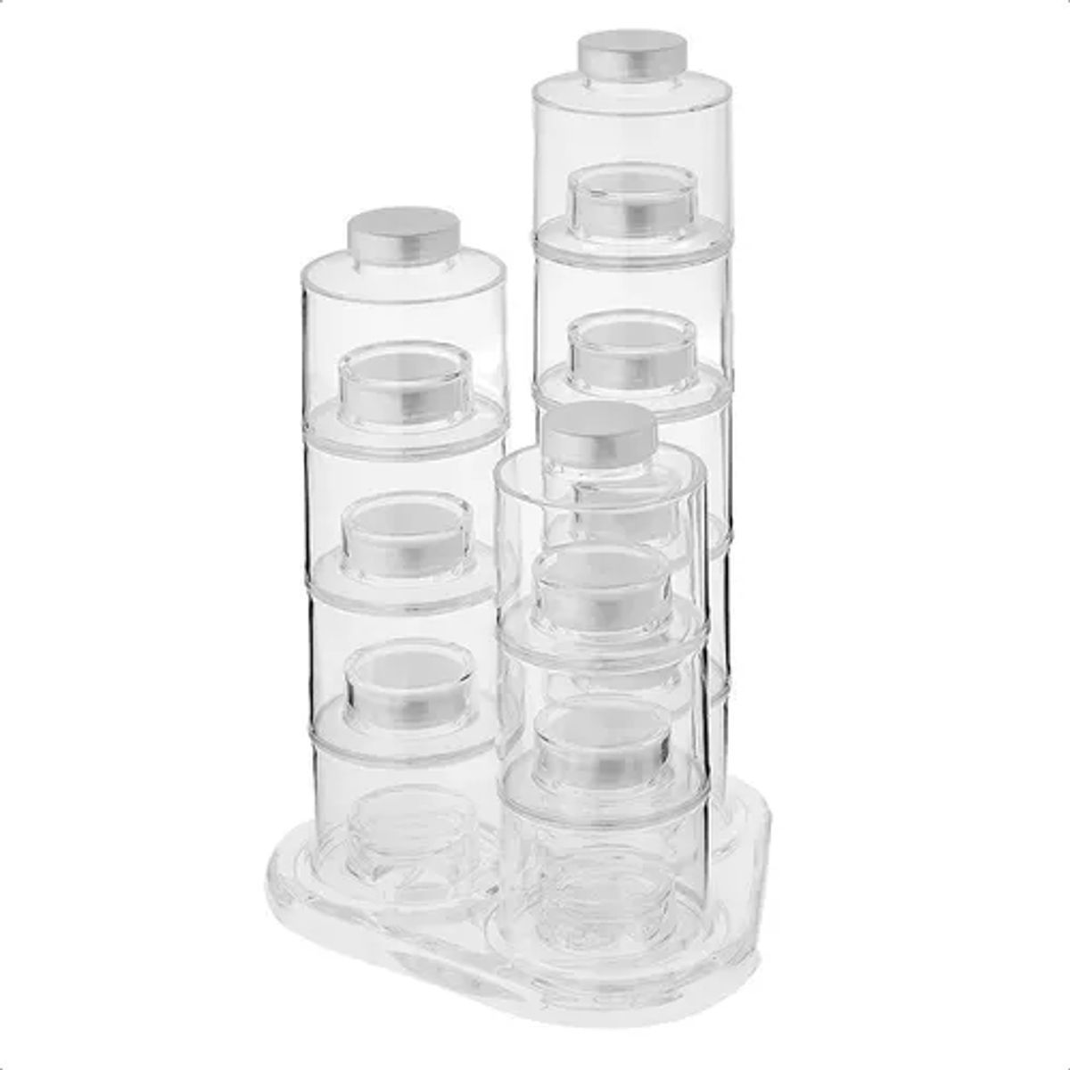 GENERICO - Especiero modular torre con 12 frascos de condimentos