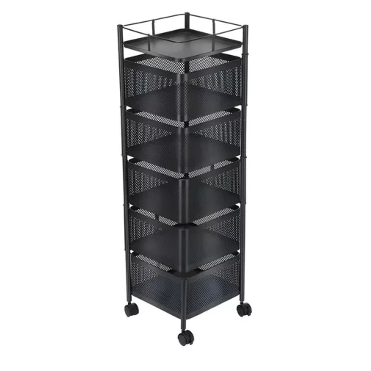 GENERICO - Carro Organizador Ruedas Verduras 5 Niveles