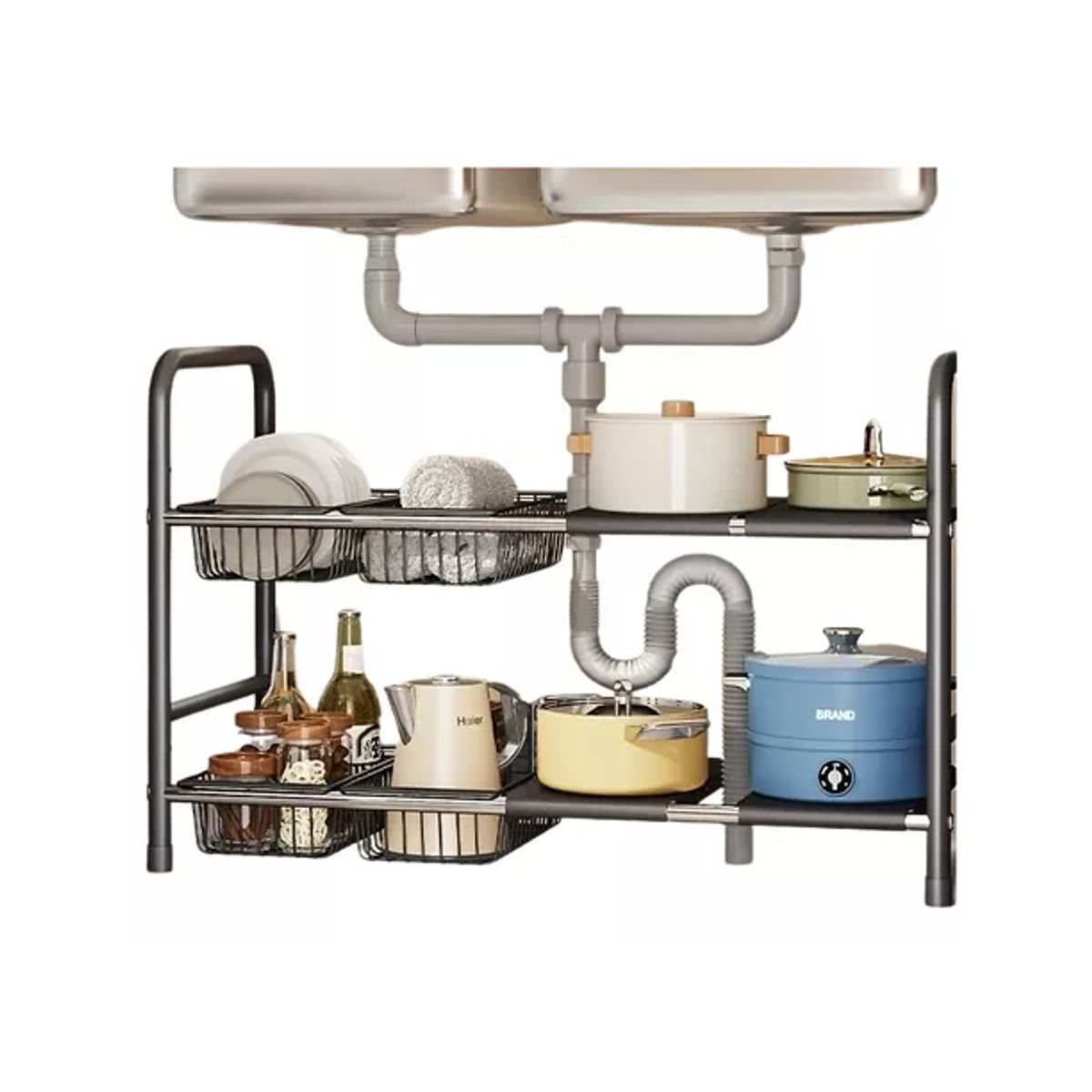 GENERICO - Rack Cocina Bajo Fregadero Organizador Modular Armable