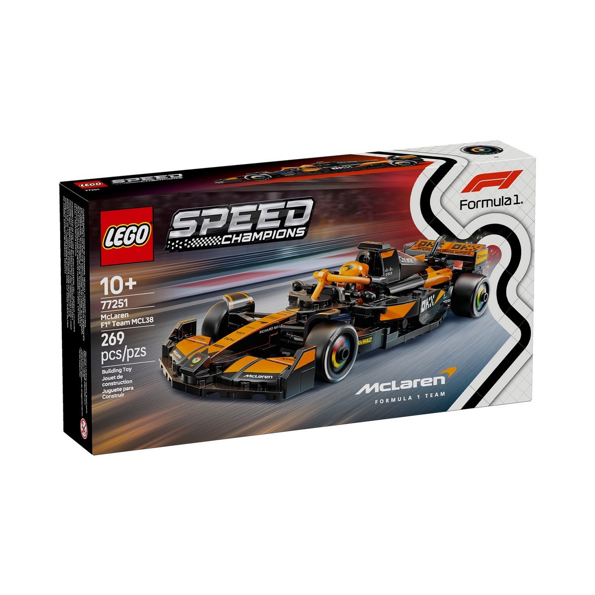 ANSALDO - Auto de carreras LEGO Speed Champions McLaren F1 269 piezas