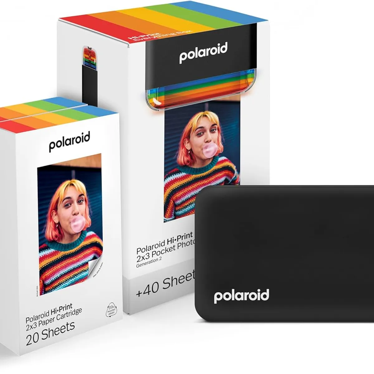 POLAROID - Impresora Fotos Polaroid Hiprint Portatil + 40 Papeles Fotográficos