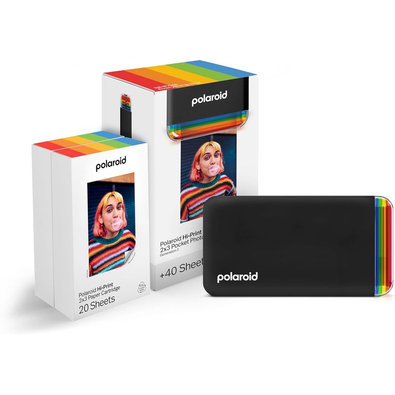 POLAROID - Impresora Fotos Polaroid Hiprint Portatil + 40 Papeles Fotográficos