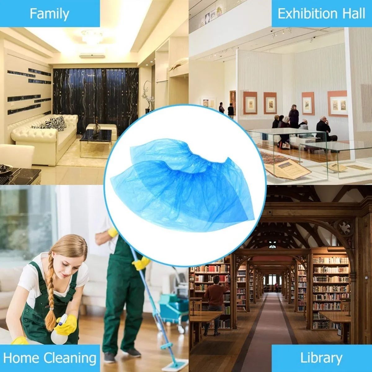 GENERICO - Pack X100 Cubre Calzado Quirúrgico Impermeable Desechable