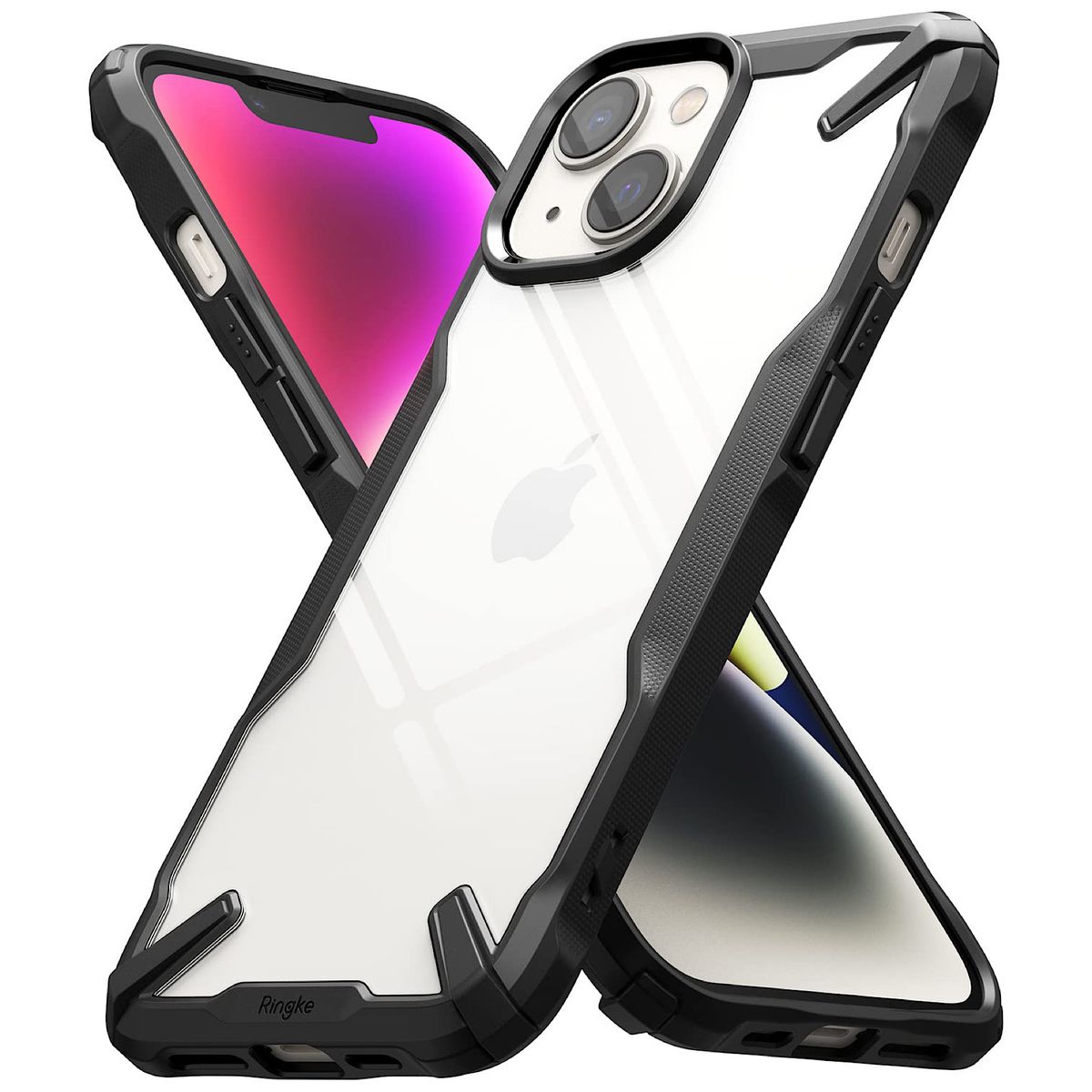 GENERICO - Carcasa Ringke Fusion-X Para iPhone 14-13 - Clear Black