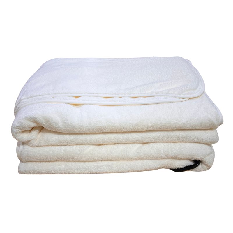 GARSIL - Set 2 Toallas De Baño Grande Microfibra Toallon 90x180cm Blanco
