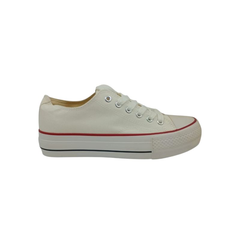 HERIEL - Zapatilla Blanca Textil Mujer