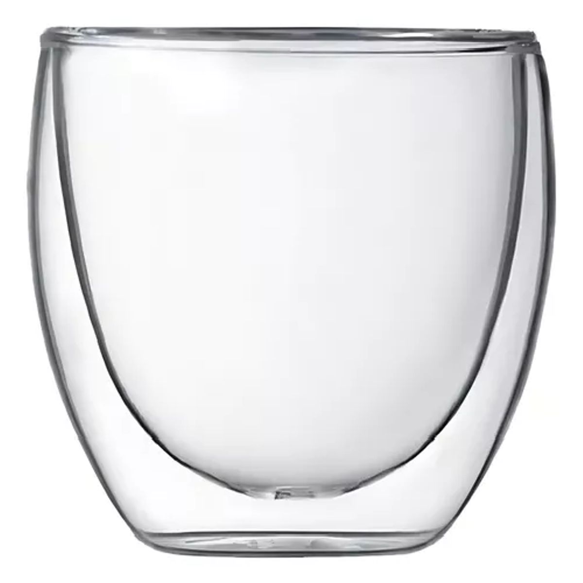 GENERICO - Set 4 tazas doble pared 250 ml frío y caliente transparente s/asa