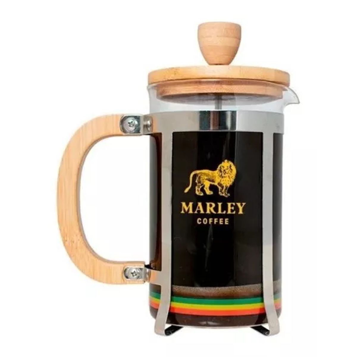 GENERICO - Prensa francesa 600 ml Marley Coffee color plateado
