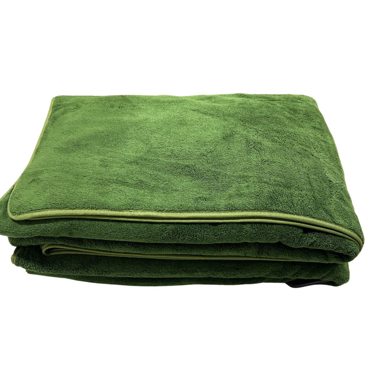 GARSIL - Set 2 Toallas De Baño Grande Microfibra Toallon 90x180cm Verde Olivo