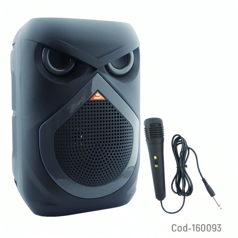 GENERICO - PARLANTE KARAOKE RECARGABLE PORTABLE BT 8 PULG  LUZ RGB