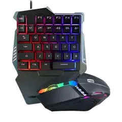 GENERICO - Kit Combo Mouse+teclado Una Mano Gamer Rgb Pc Notebook G506
