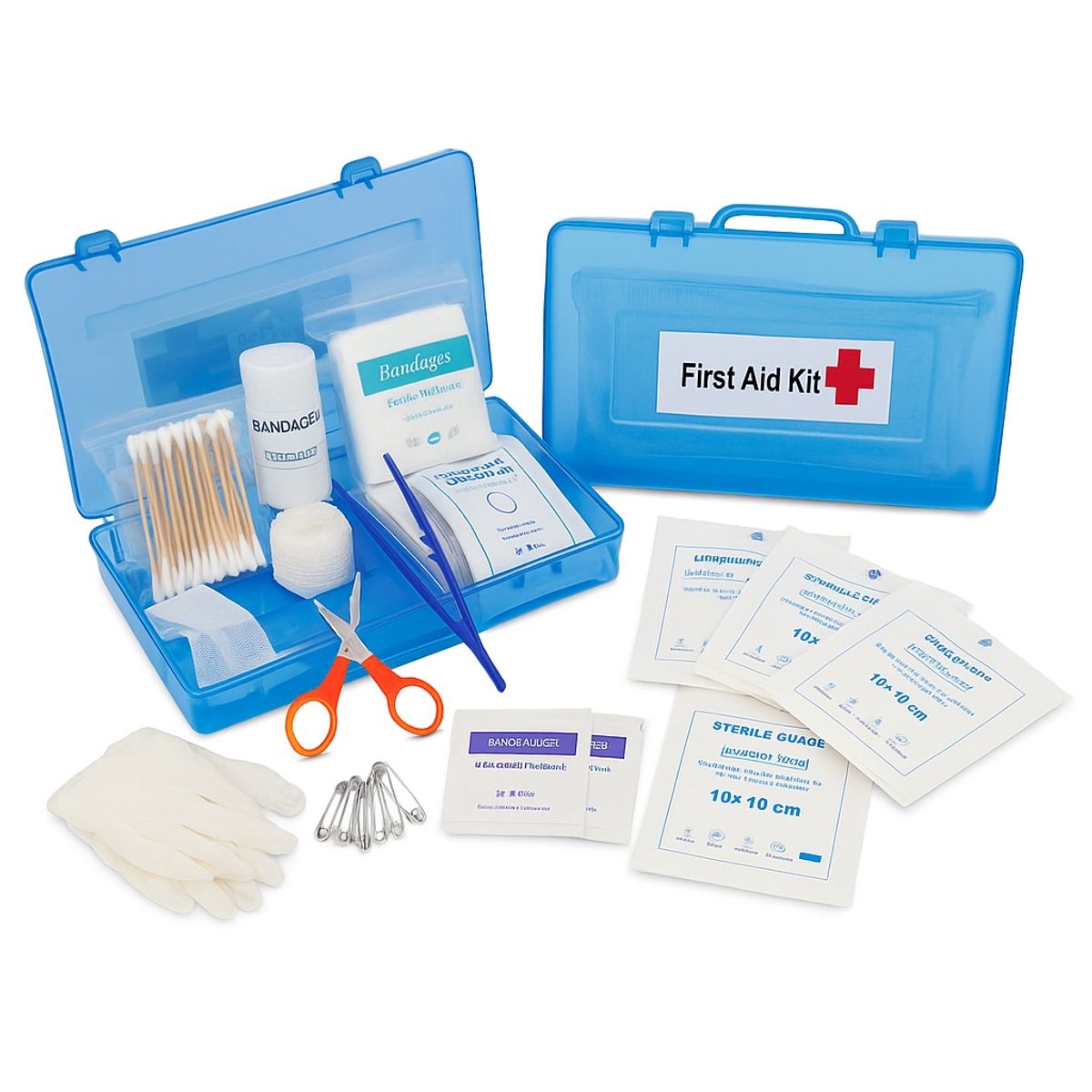 GENERICO - Botiquín Primeros Auxilios 75 Pzas Caja Portátil Emergencias