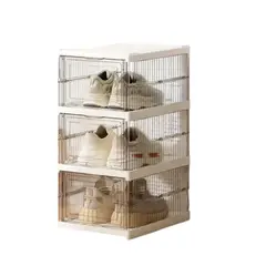 GENERICO - Caja Organizadora De Zapatos 3 Niveles Multiuso Transparente