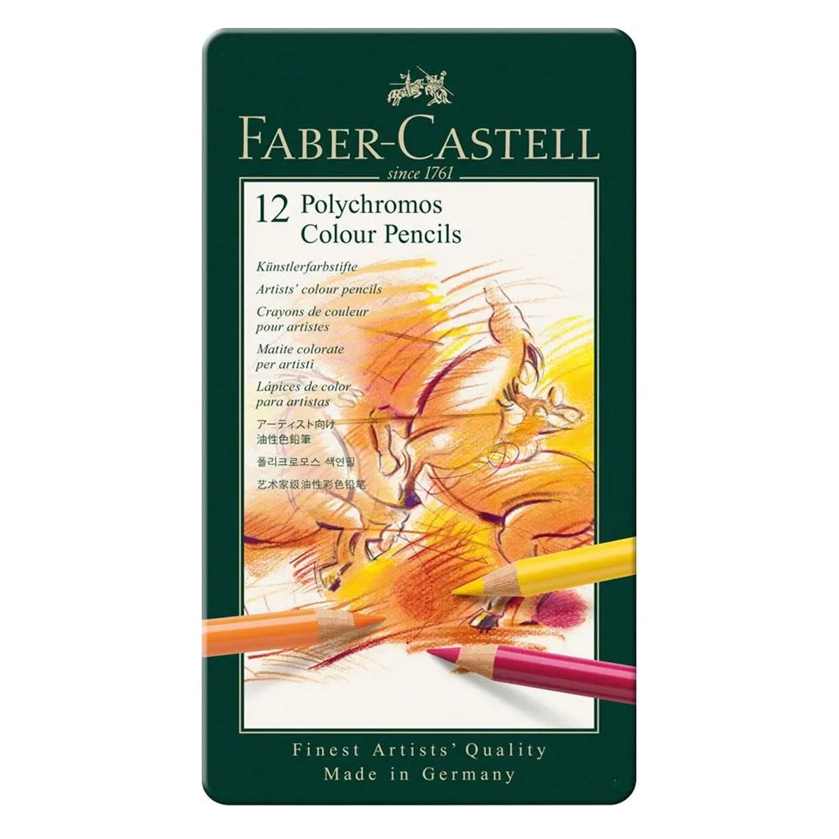 FABER-CASTELL - Lápices Faber-Castell Polychromos 12 Colores