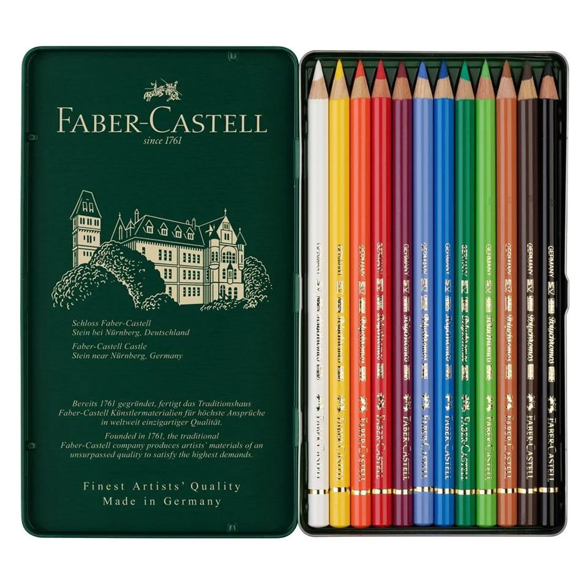 FABER-CASTELL - Lápices Faber-Castell Polychromos 12 Colores