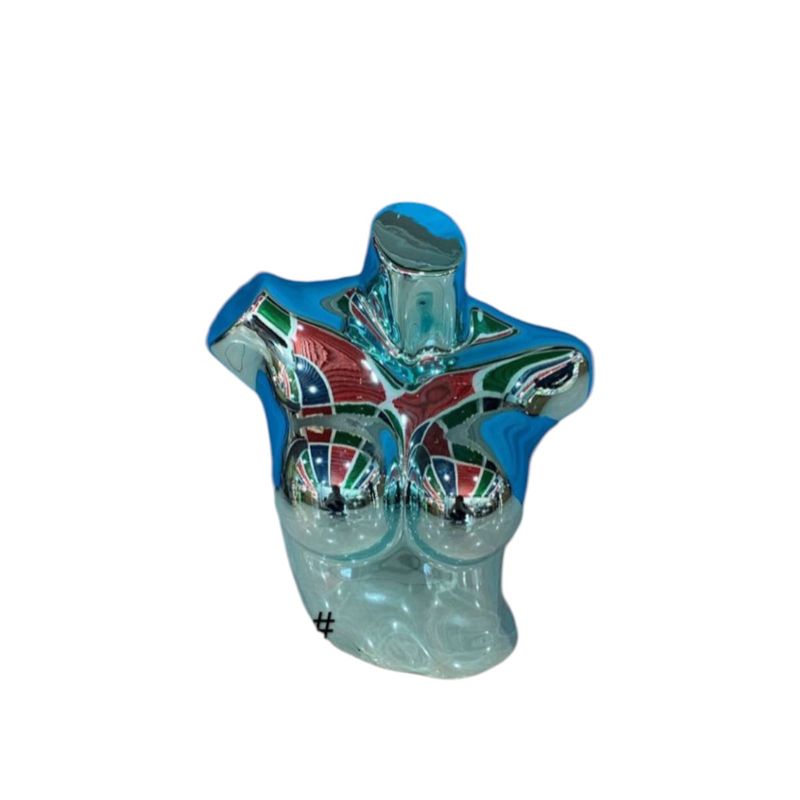 GENERICO - Torso Exhibidor Plateado Femenino Gms