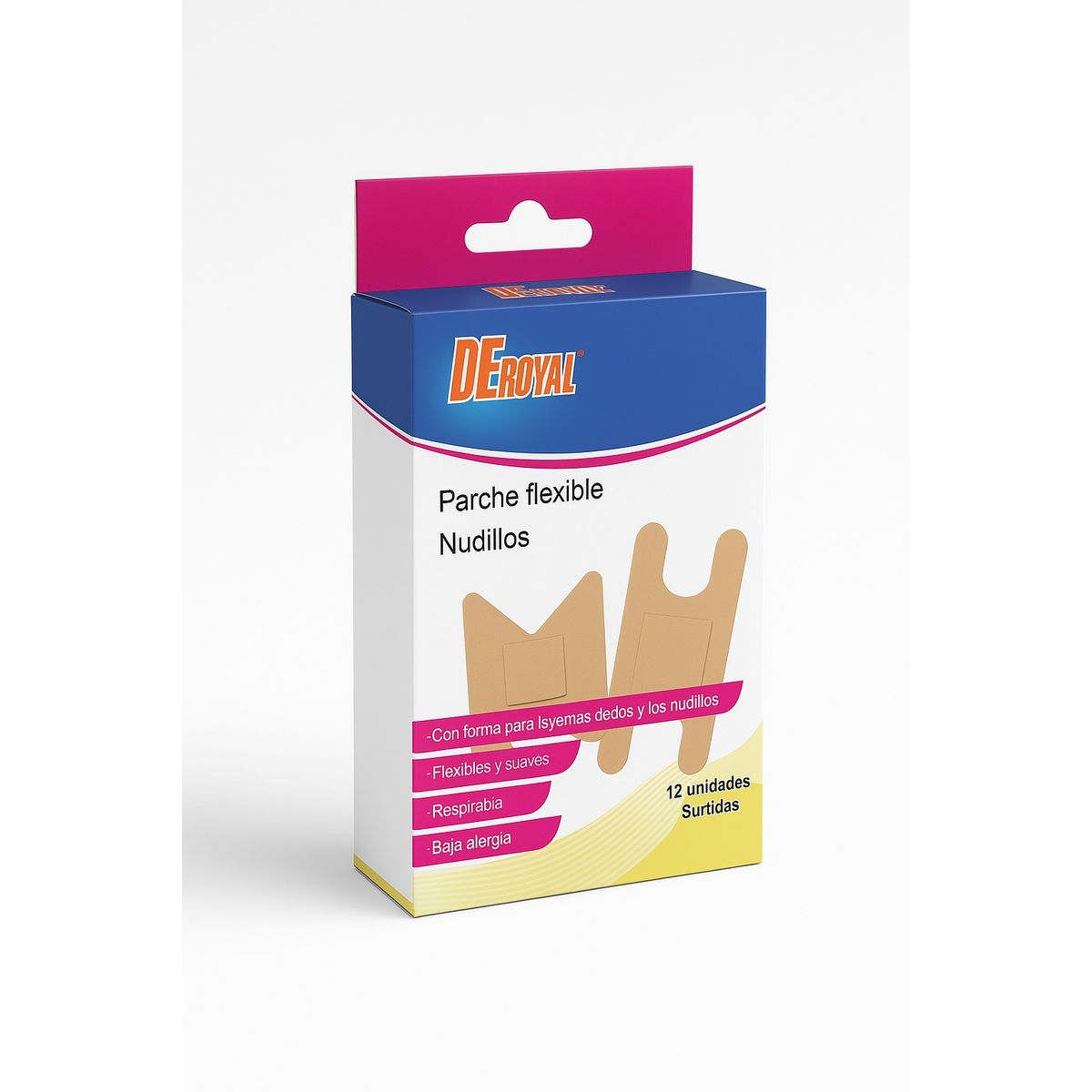 GENERICO - Parches Curitas Flexibles Para Nudillos Caja 12 Unid Dedos