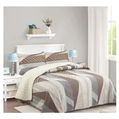 COMPRAPO - Cubrecama Quilt Juvenil Sherpa 2 Plazas Modelo Urban Lines