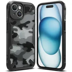 GENERICO - Carcasa Ringke Fusion-X Para iPhone 15 - Camo Black