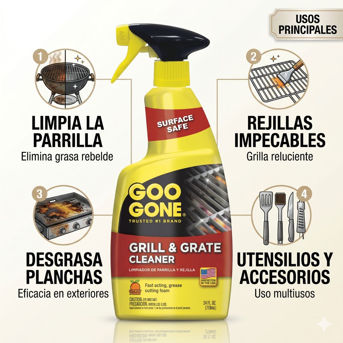 GOO GONE - Limpiador De Bbq Y Parrillas Goo Gone 710 Ml