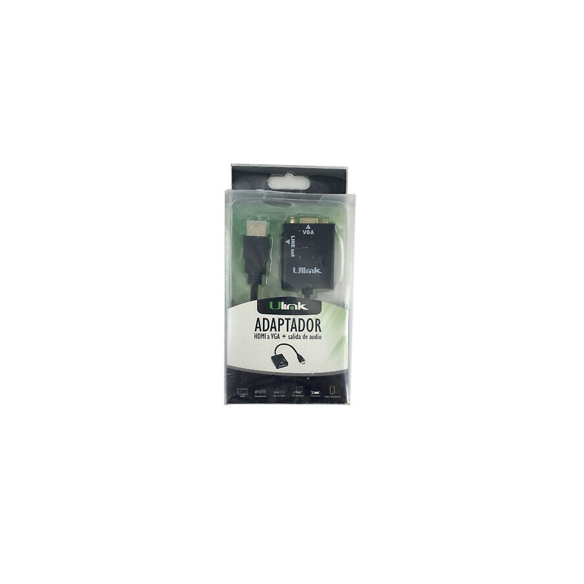 ULINK - Adaptador Conversor Hdmi a VGA + Audio Portable Ulink UL-CV3500
